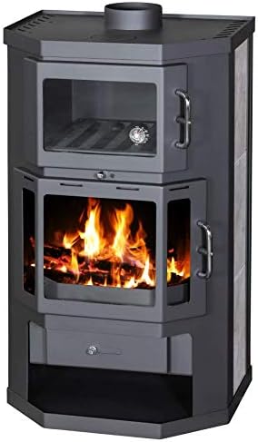 Victoria-05 Ltd. Kaminofen, 9,51 kW, schwarz, mit Backfach+Herdplatte Taro F