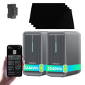 ZINNZGREEN Netzgebundene Systeme, 4480 Wh, 1600 W, 500 W, 800 W, Schwarz/Grau, Marstek B2500 Balkonkraftwerk mit Speicher/