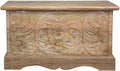 Oriental Galerie Truhen, 80 cm, Braun/Natur, Indische Holztruhe Wäschetruhe Rustikale Truhe Kiste Box