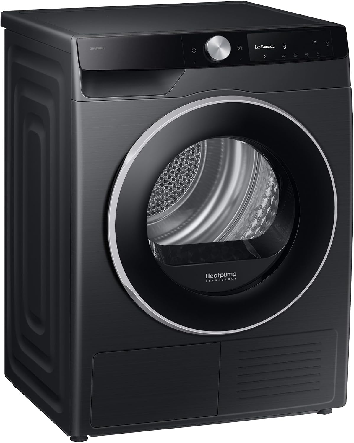 Samsung Wäschetrockner, 9 kg, Schwarz, DV90DG6845LBU2 Wärmepumpentrockner DV6400D, EEK: A, AI mit Klartext-Display