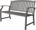 Grand patio Sitzbank, Grau, Gartenbank Metall, Parkbank mit Rückenlehne & Armlehne, Ruhebank Retro-Stil für 2-3 Sitzer