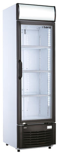 SARO Getränkekühlschrank, 282 M, Weiß, mit Werbetafel, Modell GTK