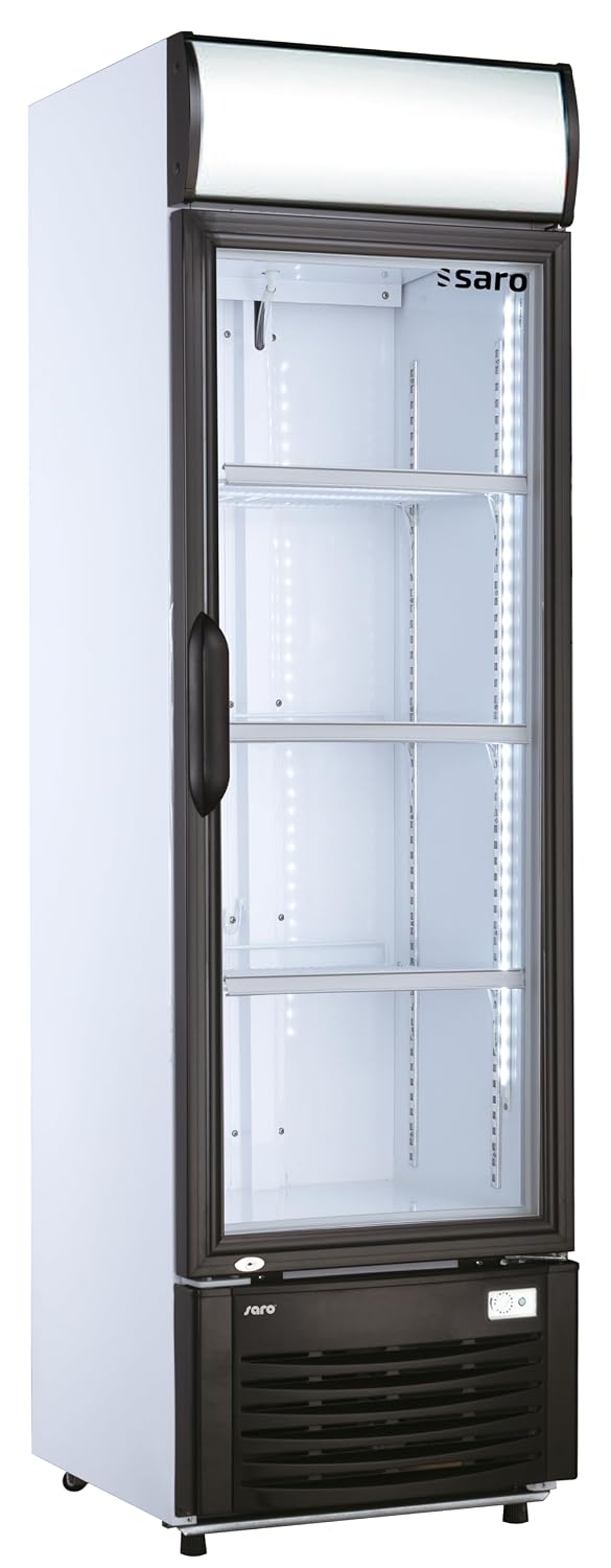 SARO Getränkekühlschrank, 282 M, Weiß, mit Werbetafel, Modell GTK