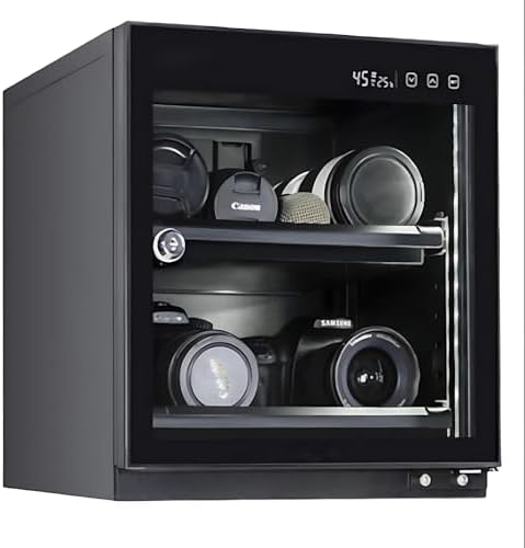 15 L Luftentfeuchter, 15 L, Weiß, Elektronischer Trockenschrank für Kameras und Objektive, mit konstanter Temperatur und LED-Lichtern