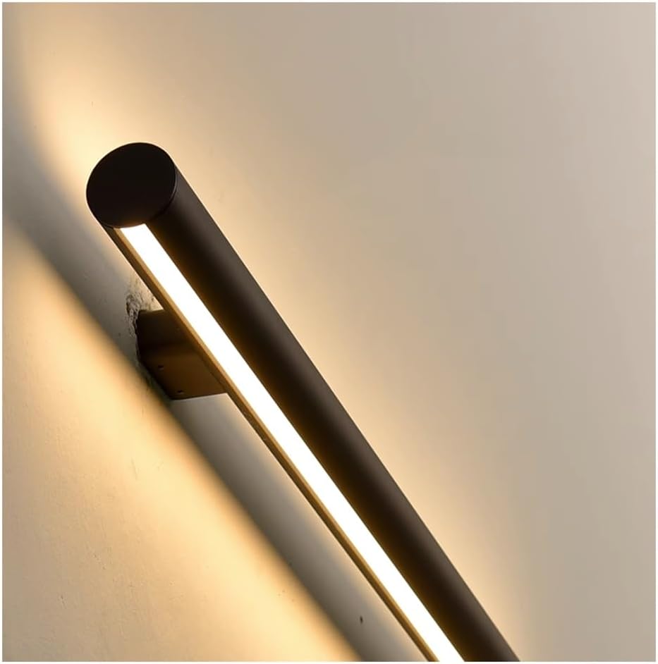 LED Stufenlichter, 80 cm, Schwarz, Set für Treppen, Aluminiumgeländer für Außendecks und Innenfluren