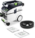 Festool Dunstabzugshaube, Schwarz/Weiß/Grün, Absaugmobil CTM 36 E AC-LHS CLEANTEC (mit High Performance, SELFCLEAN Filtersack