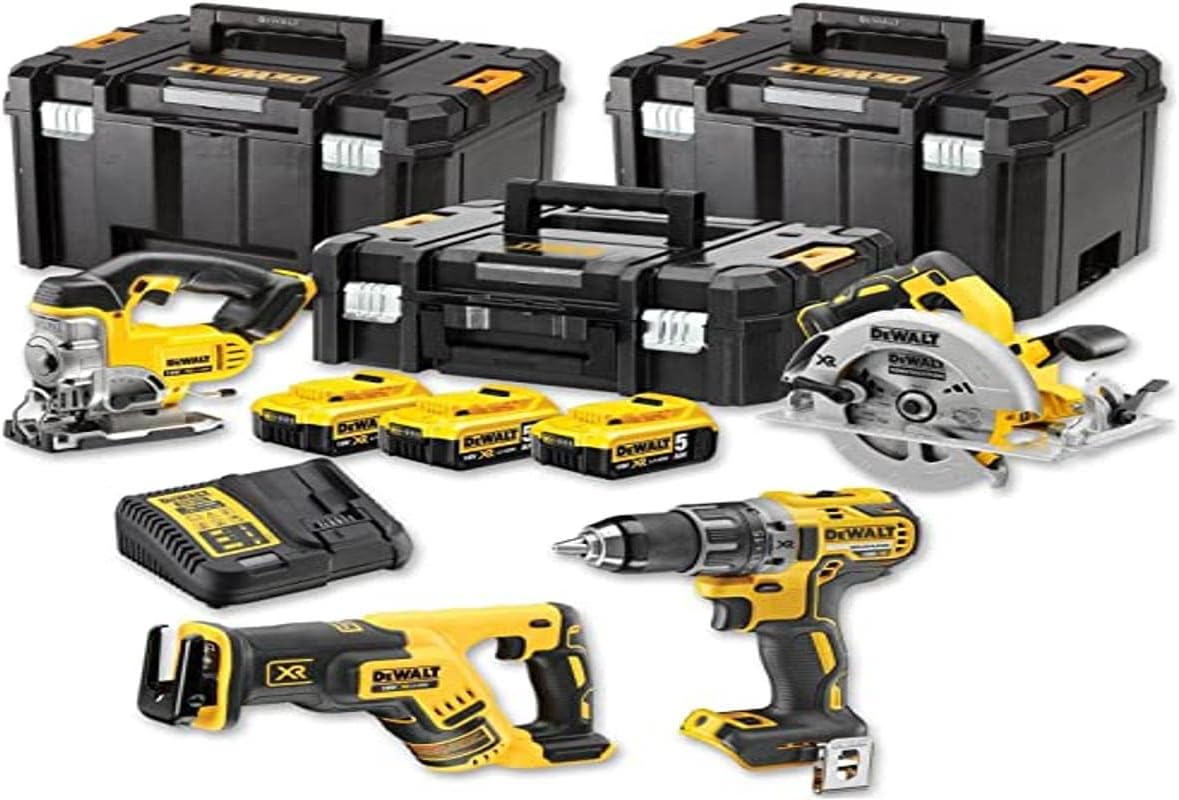 DEWALT Werkzeugsets, Schwarz/Gelb/Silber, Akku-Kombopack (4-tlg.), 0 Volt - DCK421P3T-QW