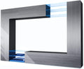 Wohnwand Vladon, 262 x 183 x 39 cm, Schwarz/Anthrazit, Mirage, Made in Germany, Anbauwand mit Rückwand mit 2 Türen