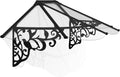 Palram Markise, 217 x 88 cm, Schwarz, Canopia by Vordach für Haustür Lily XL 2130 Pultvordach