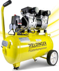 WELDINGER Kompressor, 1500 W, 202 l, 24 l, Weiß, Flüster FK 120 turbo pro Luftabgabe /min ölfrei