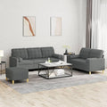 Kaloriko Sofa, Stoff (100 % Polyester), Metall, Textilene, Sperrholz, Dunkelgrau