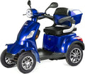 VELECO E-Scooter, 1000 W, BLAU, Seniorenmobil Lithium-Ionen Akku 4-Rad ElektroRoller FASTER