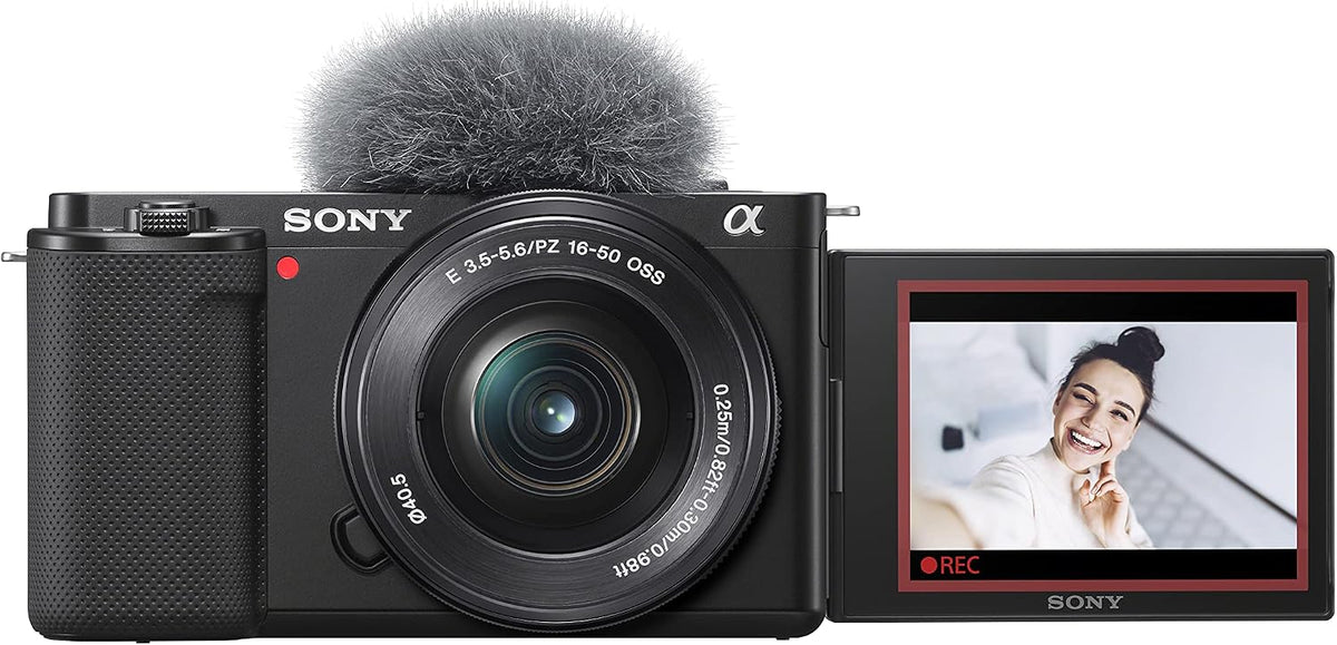 Sony Systemkamera, 50 mm, Transparent, ZV-E10 mit 16, Objektiv (APS-C), 4K-Video, schwenkbares Display, Echtzeit-Augen-Autofokus