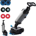 QITUJOUR Bodenpoliermaschinen, 1208 M, 43 Cm, Schwarz, Gewerbliche Scheuersaugmaschine, Mini-Bodenreiniger Mit Rotationsbürste